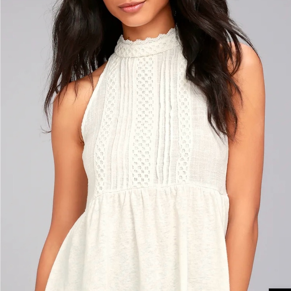 O'Neill Cream Lace Halter Blouse